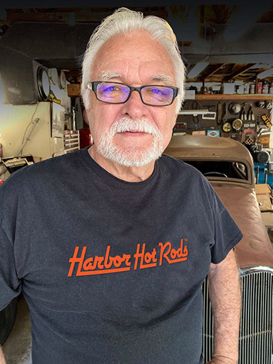 Mike Scheller. Owner of Harbor Hot Rods of Safety Harbor, Florida. Designer, builder, fabricator and repair expert.
